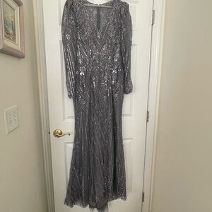 JJs House Elegant Gray Evening Dress